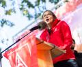 Bild: Michael Matthey/dpa
Die IG-Metall-Vorsitzende Christiane Benner will mehr Geld für die Beschäftigten in der Metall- und Elektrobranche durchsetzen. (Archivbild)