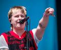 Bild: Daniel Vogl/dpa
Sänger Conor Mason bei Rock im Park 2023.
