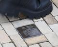 Bild: Robert Michael/dpa
In Heidenau sollen künftig keine Stolpersteine mehr im öffentlichen Straßenraum verlegt werden.