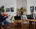 Bild: Elisabeth Dobmayer
Anja Stecker, eine gebürtige Pleysteinerin an der Violine, sowie Albert Sommer und Daniel Riebl aus Vohenstrauß an den Zithern hießen die Gäste musikalisch bei der langen Museumsnacht willkommen