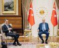 Bild: Marcel Kusch/Staatskanzlei Nordrhein-Westfalen/dpa
Ungewöhnliches Treffen: Wüst bei Erdogan