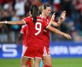 Bild: Sven Hoppe/dpa
Nationalstürmerin Klara Bühl (r.): Wichtiges 1:0 bei Benfica Lissabon. (Archivbild)