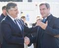 Bild: Peter Kneffel/dpa
Markus Söder reist zu einem Treffen mit Kroatiens Premier nach Zagreb. (Archivbild)