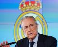Bild: Bernat Armangue/AP/dpa
Real Madrid um Präsident Florentino Pérez hat im Negreira-Fall Beschwerde bei der UEFA eingelegt. (Archivbild)