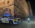 Bild: Steffen Trumpf/dpa
Am Königsschloss in Stockholm war die Polizei im Einsatz.
