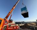 Bild: upl
Hier schweben die Batteriespeicher ein. Vier solcher Container werden zwischen Schweighof und Neubernricht montiert.