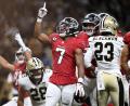 Bild: Ella Hall/AP/dpa
Bijan Robinson erzielte schon im ersten Viertel zwei Touchdowns für die Falcons.