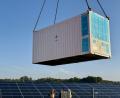 Bild: upl
Der neue Batteriespeicher für den PV-Solarpark bei Schweighof (Amberg).