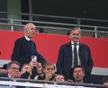 Bild: Tom Weller/dpa
Bernd Neuendorf und Hans-Joachim Watzke (r) sprechen sich gegen Gianni Infantino aus. (Archivbild)