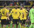 Bild: Bernd Thissen/dpa
Felix Nmecha (M) und Borussia Dortmund haben gegen Werder Bremen spät zwei Punkte verschenkt.