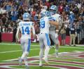 Bild: Rick Scuteri/FR157181 AP/AP/dpa
St. Brown (14) und die Lions hatten einigen Grund zum Jubeln.