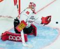 Bild: Uwe Anspach/dpa
Mirko Pantkowski steht künftig für die Straubing Tigers im Tor. (Archivbild)