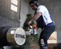 Archivbild: Stihl TIMBERSPORTS® 
Peter Bauer an der Stock Saw.