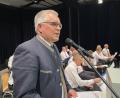 Bild: Raphael Haubelt
Richard Tischler begrüßte als Stellvertreter des Landrates die Gäste zum Seniorennachmittag in der Nordgauhalle Nabburg. Zuvor hatten das "Ehemaligen Orchester Fensterbach" die Veranstaltung musikalisch eröffnet.
