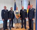 Bild: Polizeipräsidium Oberpfalz, EPHK Michael Graf
Amtswechsel im gemeinsamen Zentrum Petrovice-Schwandorf: Polizeioberrat Markus Leitl (von links), Polizeidirektor Jürgen Dodell, Melanie Rußwurm, Polizeioberrat Andreas Rußwurm und Polizeipräsident Robert Fuchs.
