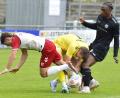 Bild: Hubert Ziegler
Etwas chaotisch im Moment: Die DJK Gebenbach um Jeanpaul Uzuamaka Ajala-Alexis (rechts) ist nach zuletzt drei Niederlagen bei Viktoria Aschaffenburg gefordert.