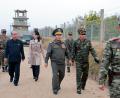 Bild: Uncredited/KCNA via KNS/AP/dpa
Kim Yo Jong, Schwester von Machthaber Kim Jong Un, hat am Mittwoch die innerkoreanische Grenze inspiziert