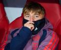 Bild: Sven Hoppe/dpa
Lennart Karl muss sich beim FC Bayern gedulden.