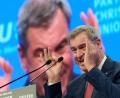 Bild: Peter Kneffel/dpa
Markus Söder hält auf dem CSU-Parteitag eine kämpferische Rede.