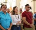 Bild: Uncredited/Vente Venezuela Press Office/AP/dpa
Machado betet bei ihrer Rückkehr.