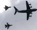 Bild: Stefan Sauer/dpa
Zwei Flugzeuge vom Typ A400M sollen zur Betankung von Kampfjets bei der Übung eingesetzt werden.