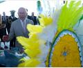 Bild: Ben Stansall/PA Wire/dpa
Neun Tage lang reist der Monarch durch eine Region, in der die britische Kolonialgeschichte bis heute nachwirkt.