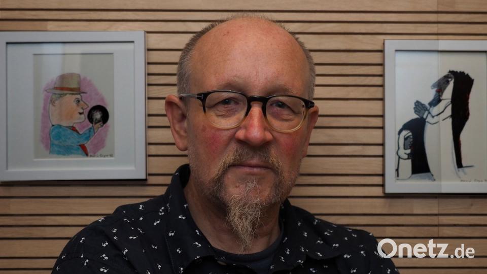 Stefan Voit ist der Nachlassverwalter der Werke von Kevin Coyne. Mehr als 50 davon sind ab Samstag im Kunsthaus Waldsassen zu sehen.	Bilder: tr (4)