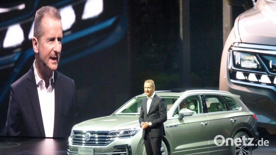 Neun neue Modelle allein in diesem Jahr für den chinesischen Markt versprach Herbert Diess bei der Vorstellung des neuen Touareg in Peking. Bild: bz