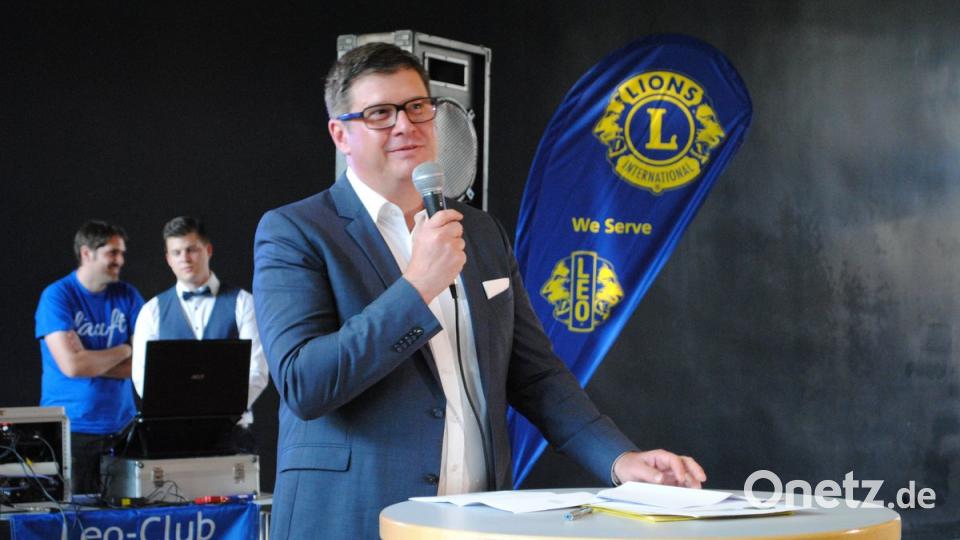 Der Präsident des Lions Clubs Weiden, Wolfgang Wagner