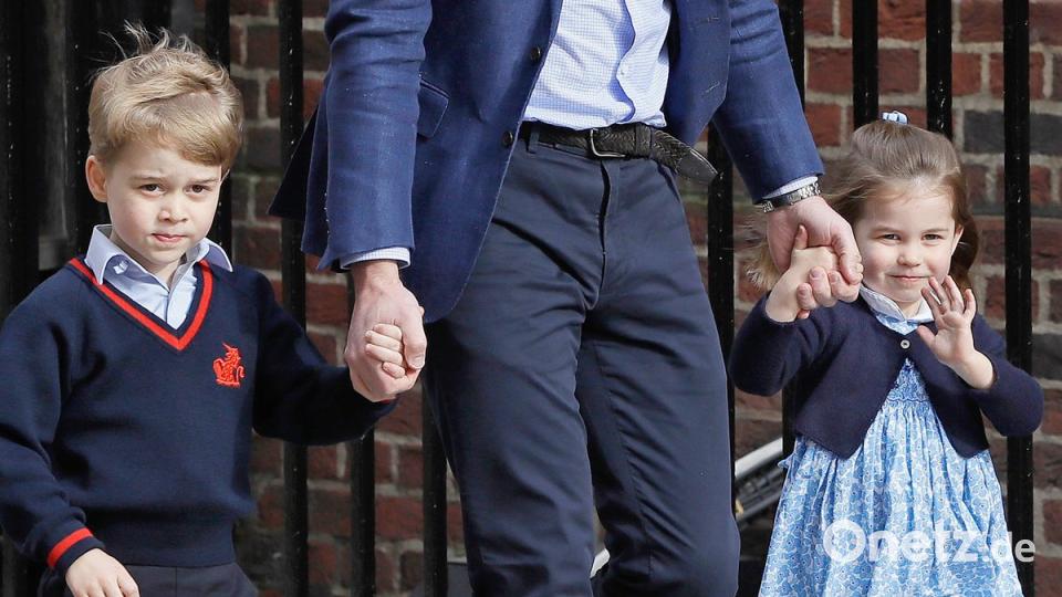 Prinz George und Prinzessin Charlotte sind Blumenkinder.  	Bild: Kirsty Wigglesworth/AP/dpa