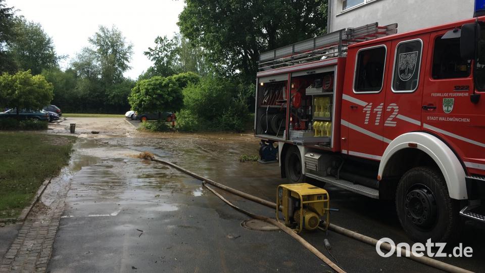 Unwetter in Waldmünchen Feuerwehr Waldmünchen