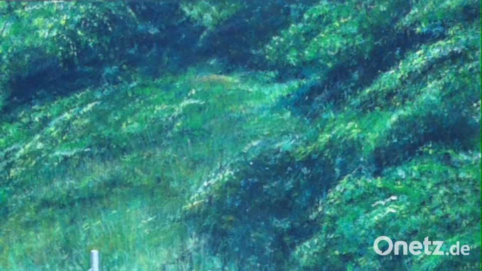 Bild der Künstlergruppe „KunstGewinn“ in der Ausstellung „Alles im grünen Bereich“. exb