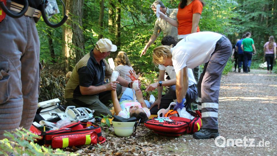BRK-Bereitschaften und Feuerwehren üben in Regensburg den Ernstfall. Alexander Auer