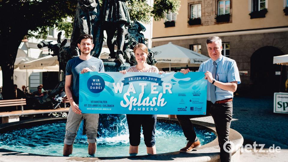 Das erste Ferienwochenende in Amberg wird nass! Auf dem Marktplatz startet das Watersplash-Event. Dominik Lenz