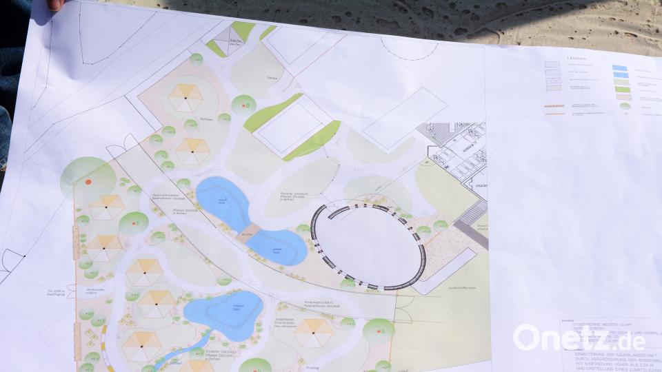 Der Plan für den Umbau des Saunagartens mit "Schneckenhaus". Gabi Schönberger