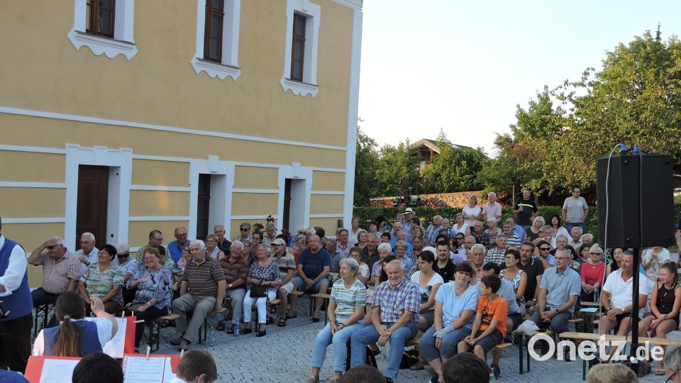 Die Jugendbladkapelle begeisterte mit einer Serenade im Herzen Parksteins ihr Publikum. myd