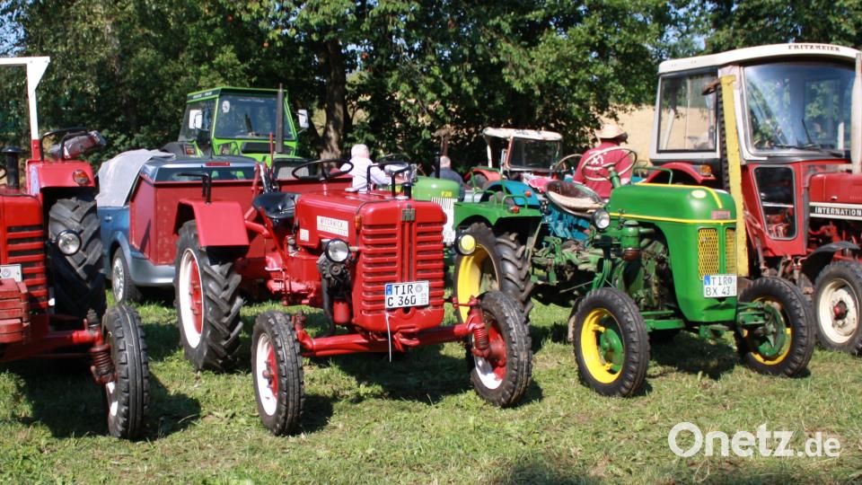 Die vielen Bulldogs, vom Oldtimer bis zum neuesten Traktor, die von den vielen Besuchern bestaunt wurden. lk