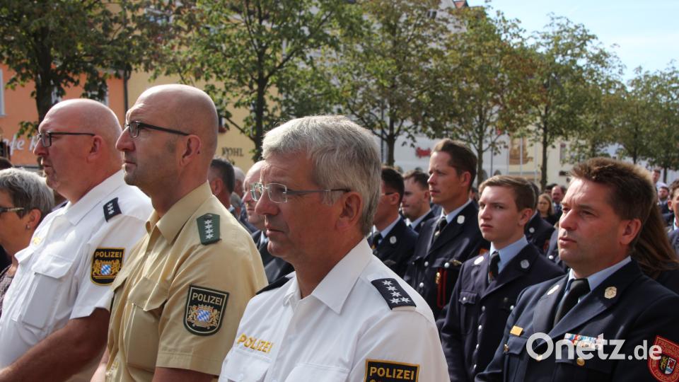 Auch die Polizei war beim Festgottesdienst vertreten. kro