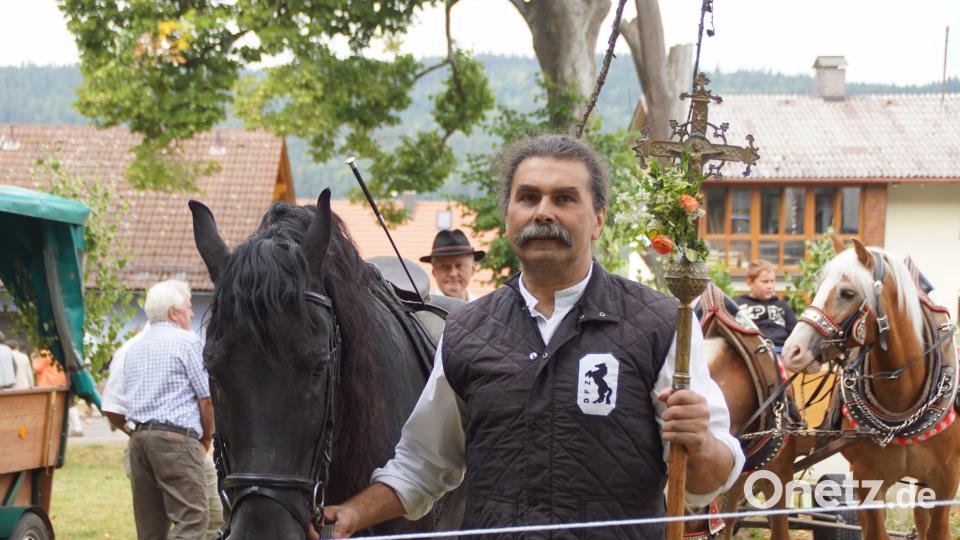 Rudi Schwarz mit seinem "Friesen". mmj