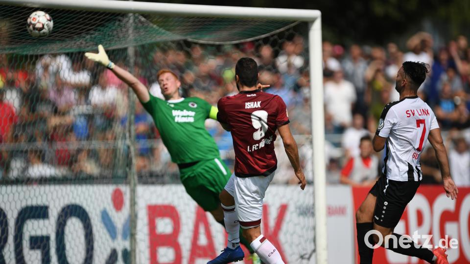 SV Linx gegen 1. FC Nürnberg. Bild: Patrick Seeger/dpa