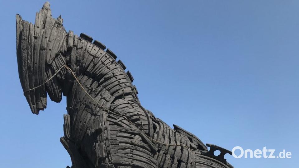 Eine der Challenges - Macht ein Foto mit dem Trojanischen Pferd bei Çanakkale in der nordwestlichen Türkei. Bild: sne