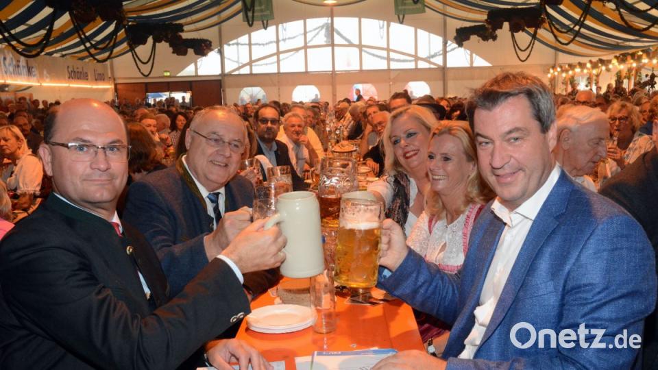 Ministerpräsident Markus Söder in Weiden. Bild: Gabi Schönberger