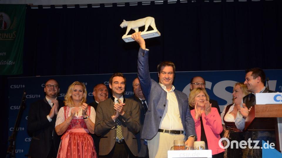 Ministerpräsident Markus Söder in Weiden. Bild: Gabi Schönberger