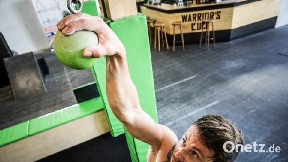 Vorbereitet hat sich Reis auch im &quot;Warrior&#039;s Luck&quot; in Erlangen, die erste reine &quot;Ninja Warrior&quot;-Trainingshalle Deutschlands. Bild: jut