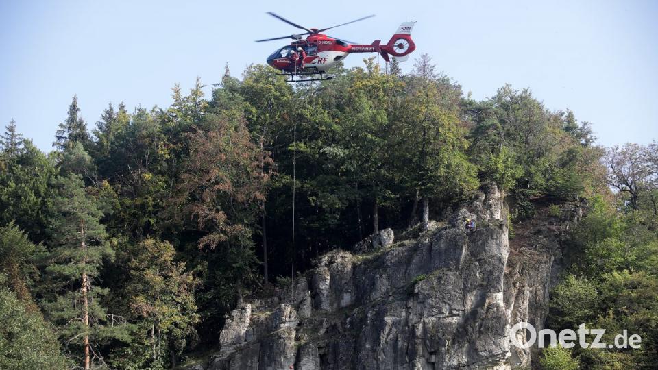 Der Helikopter im Anflug. Bild: Wolfgang Steinbacher
