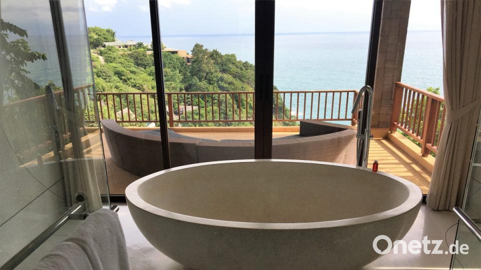 Bei so einem grandiosen Ausblick möchte man nur noch einsteigen in die Badewanne. Bild: bz