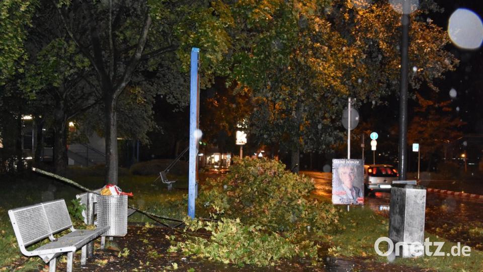 Sturmtief &quot;Fabienne&quot; hat in Weiden und dem Landkreis Neustadt massive Schäden angerichtet. Bild: mte