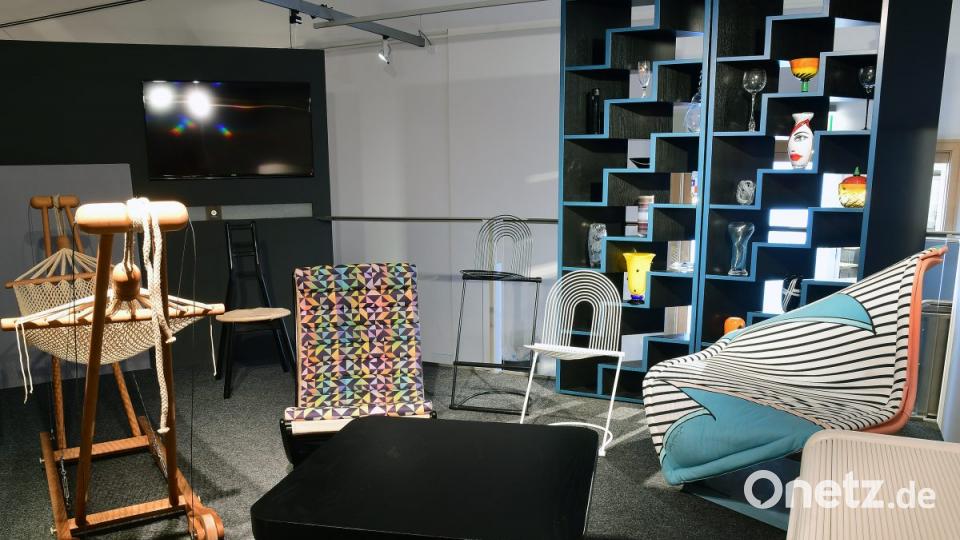 Der Sessel &quot;Flying Carpet&quot;, der Rollschrank &quot;Hombre&quot; oder die Hängematte &quot;Relaxer 1&quot; finden sich im Einrichtungs-Sortiment der Firma Rosenthal. Bild: Petra Hartl