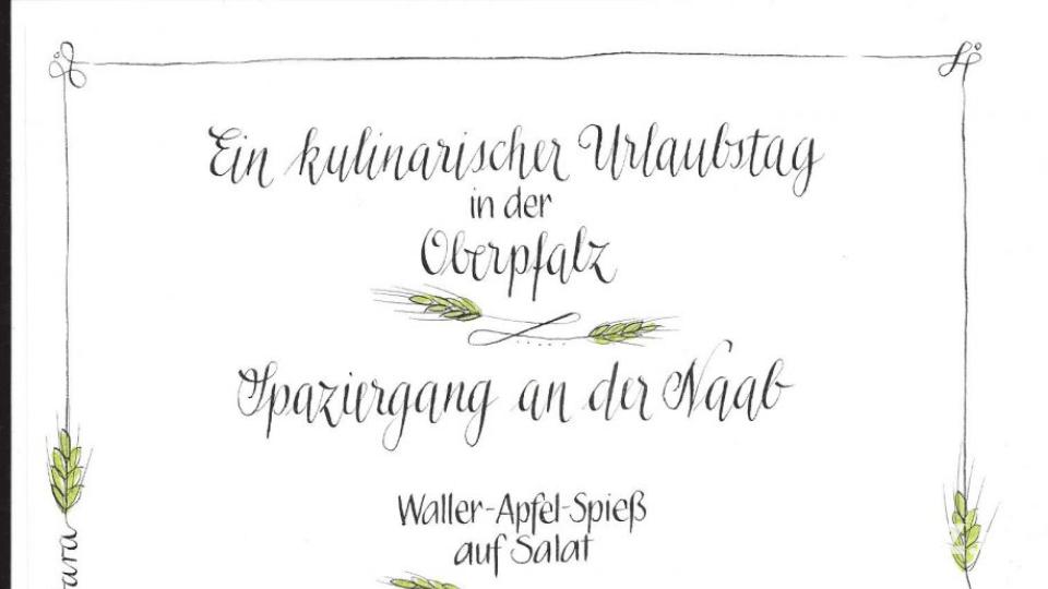 Die Menükarten für den Besuch der Landfrauen. Bild: Portner