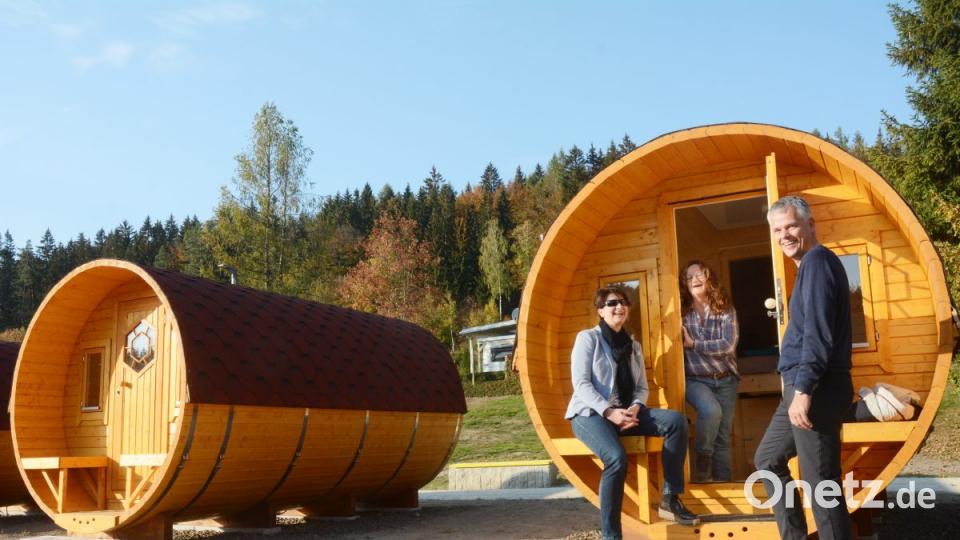 Übernachtung im Fass am Gaisweiher Bild: Schönberger Bild: Gabi Schönberger